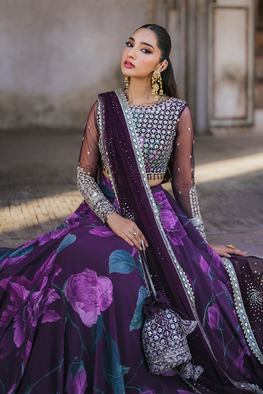 UE-322 Printed Chiffon | Formal Wear | Iznik