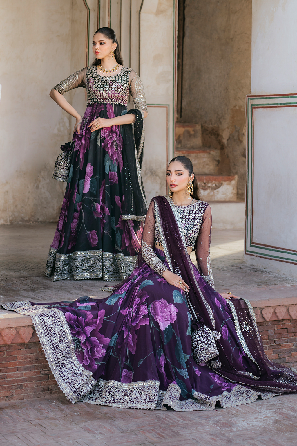 UE-322 Printed Chiffon | Formal Wear | Iznik