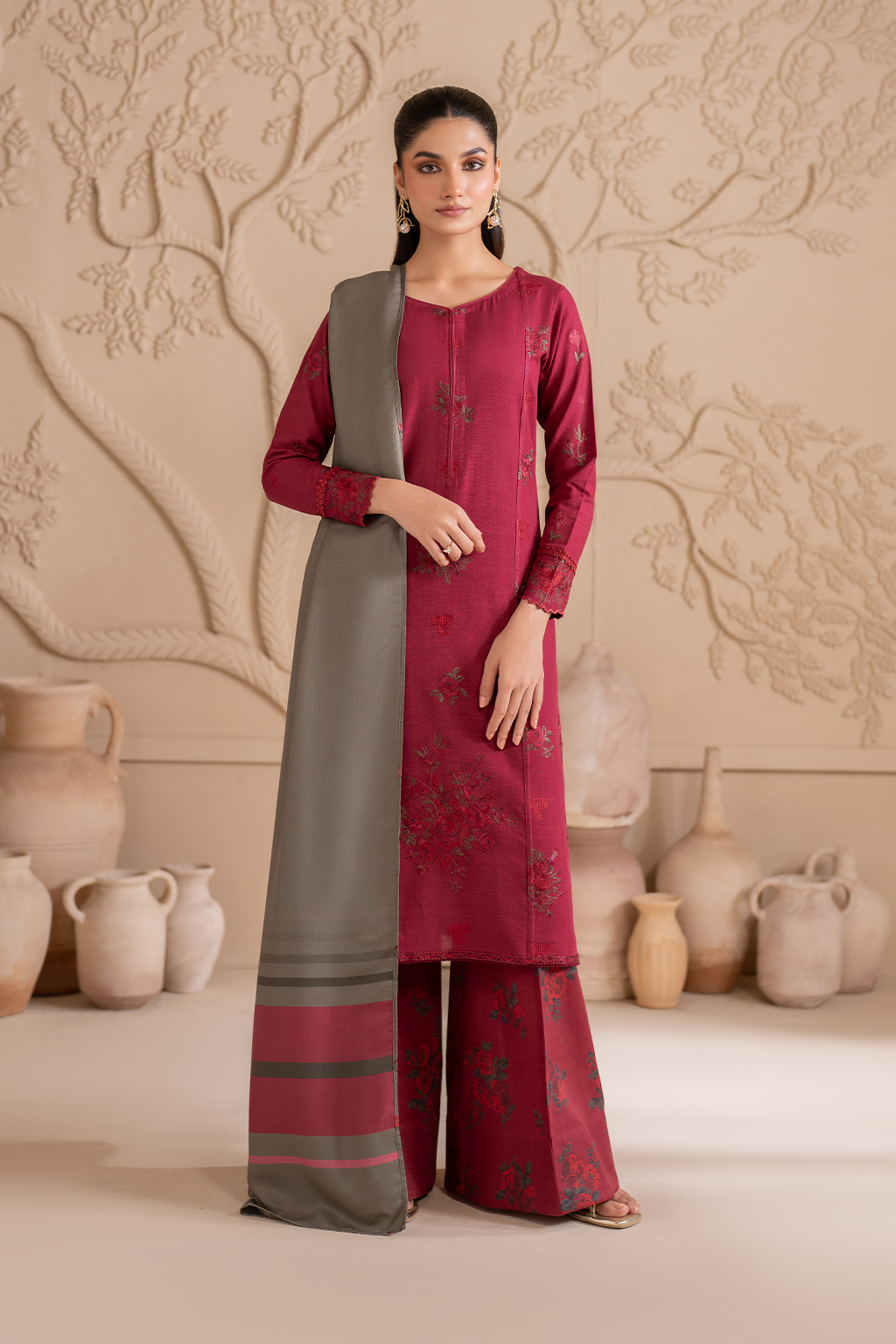 UE-299 Embroidered Khaddar | Exclusive Winter| Iznik