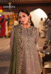 AJKK-08 EMBROIDERED TWISTED SILK 3 PCS |Asim Jofa