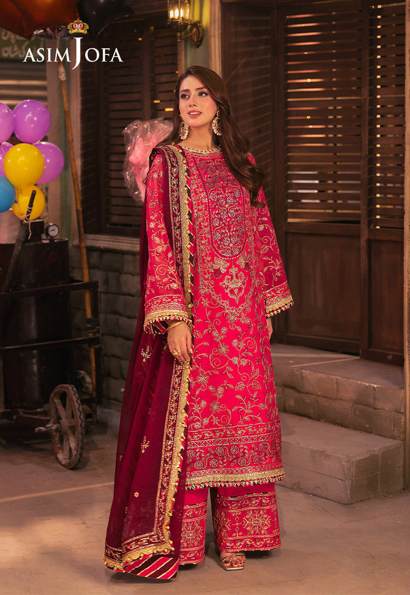 AJKK-11 EMBROIDERED CHIFFON 3 PCS |Asim Jofa