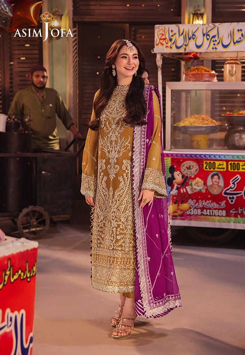 AJKK-12 EMBROIDERED CHIFFON 3 PCS |Asim Jofa