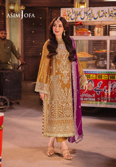 AJKK-12 EMBROIDERED CHIFFON 3 PCS |Asim Jofa