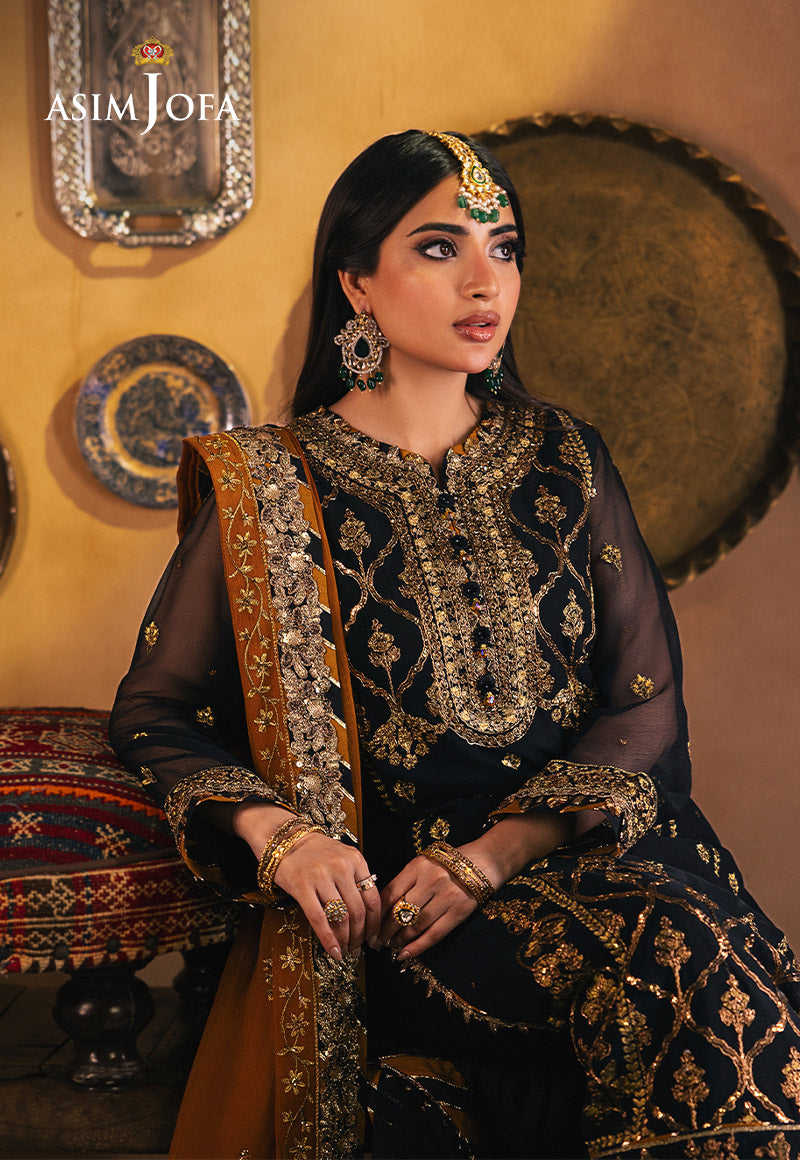 AJKK-15 EMBROIDERED CHIFFON 3 PCS |Asim Jofa