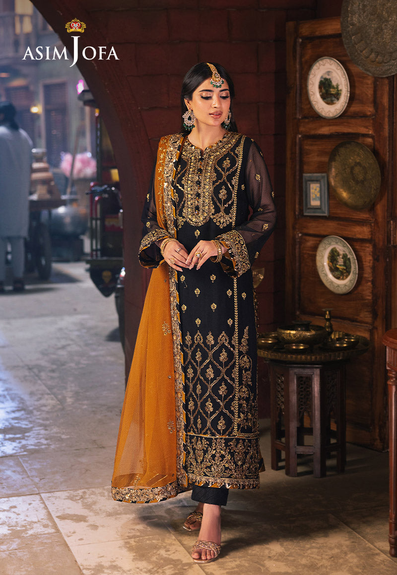 AJKK-15 EMBROIDERED CHIFFON 3 PCS |Asim Jofa