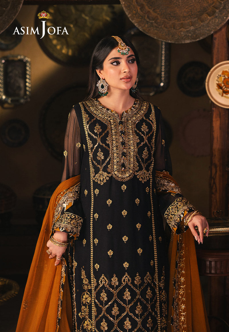 AJKK-15 EMBROIDERED CHIFFON 3 PCS |Asim Jofa