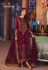 AJKK-18 EMBROIDERED CHIFFON 3 PCS |Asim Jofa