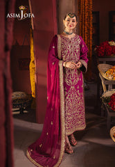 AJKK-21 EMBROIDERED TWISTED SILK 3 PCS |Asim Jofa