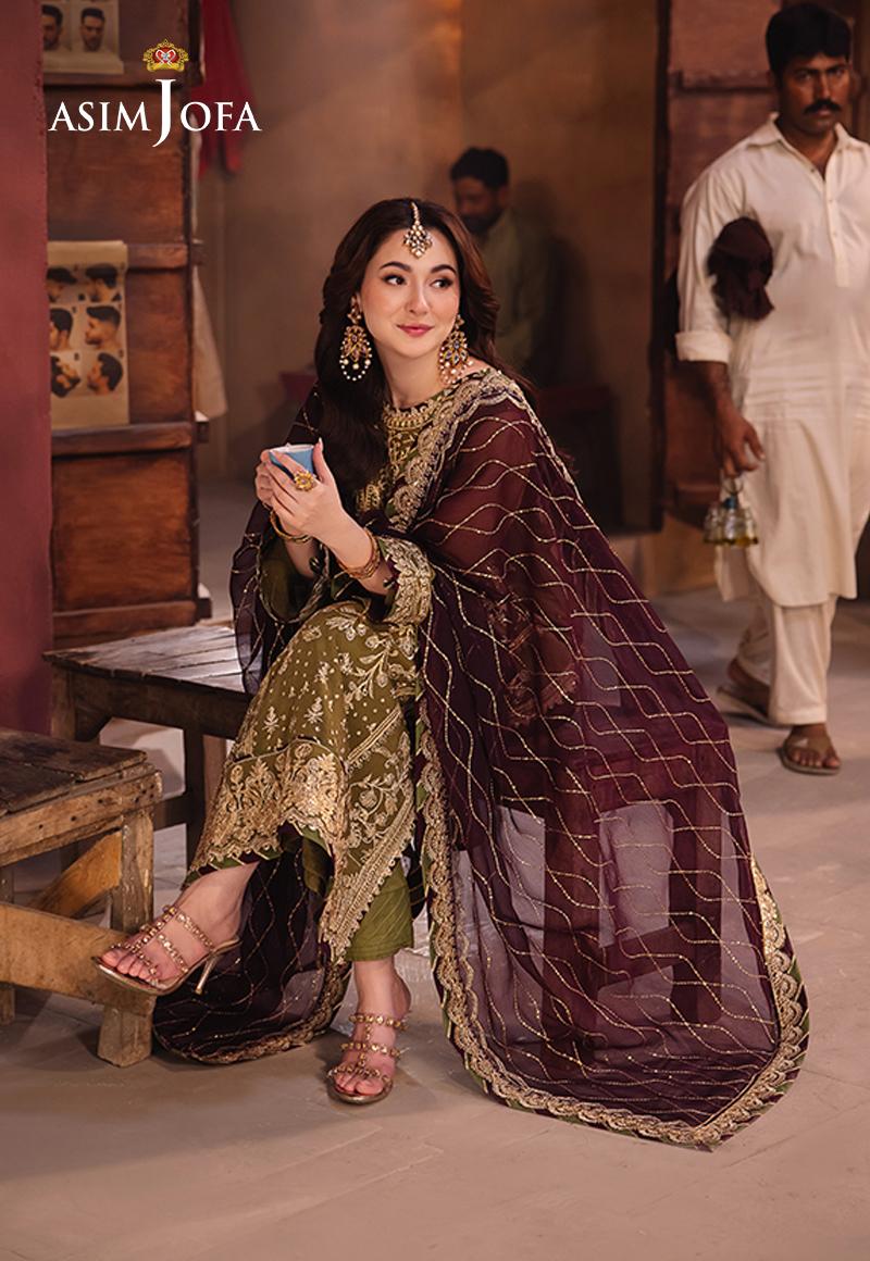 AJKK-23 EMBROIDERED CHIFFON 3 PCS |Asim Jofa