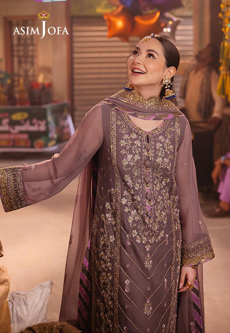 AJKK-29 EMBROIDERED CHIFFON 3 PCS |Asim Jofa