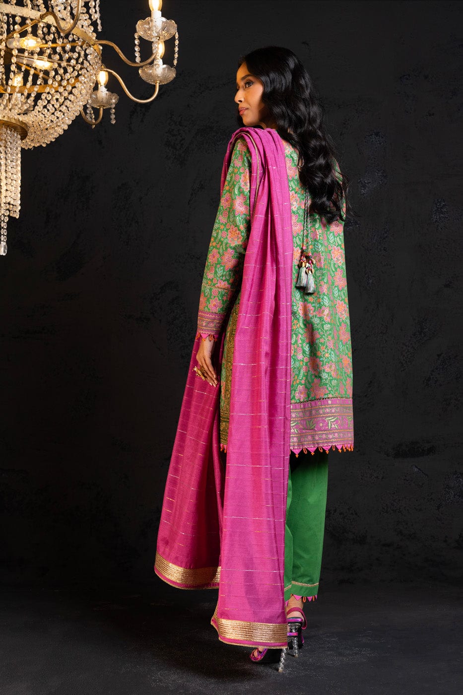 3 Pc Embroidered Dobby Lawn Suit With Fancy Dupatta | Festive | Al Karam