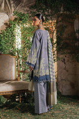 3 Pc Embroidered Two Way Slub Suit With Yarn Dyed Dupatta | Festive | Al Karam