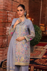 4 Pc Embroidered Cotton Net Suit With Sequence Dupatta | Festive | Al Karam