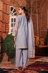 4 Pc Embroidered Cotton Net Suit With Sequence Dupatta | Festive | Al Karam