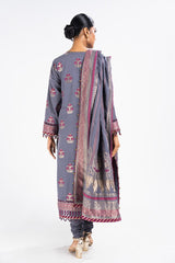 3 Pc Dyed Jacquard Shirt With Dyed Jacqaurd Dupatta | Festive | Al Karam