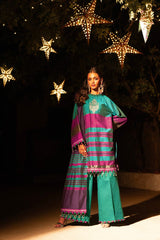 2 Pc Embroidered Yarn Dyed Suit With Yarn Dyed Dupatta | Festive | Al Karam