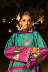 2 Pc Embroidered Yarn Dyed Suit With Yarn Dyed Dupatta | Festive | Al Karam