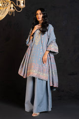 3 Pc Embroidered Jacquard Suit With Jacquard Dupatta | Festive | Al Karam