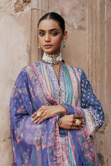 3 Pc Embroidered Lawn Suit With Poly Silk Dupatta | Festive | Al Karam