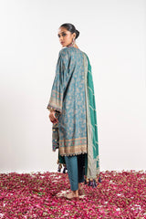 3 Pc Embroidered Viscose Suit With Hearing Bone Dupatta | Festive | Al Karam