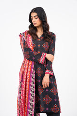 3 Piece Printed Khaddar Suit With Light Khaddar Dupatta | Winter | Al Karam