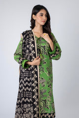 3 Piece Printed Khaddar Suit With Light Khaddar Dupatta | Winter | Al Karam