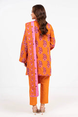 3 Piece Printed Khaddar Suit With Light Khaddar Dupatta | Winter | Al Karam