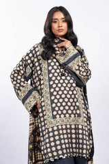 3 Pc Printed Corduroy Suit With Viscose Dupatta | Winter | Al Karam