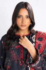 2 Piece Printed Khaddar Suit With Khaddar Dupatta | Winter | Al Karam