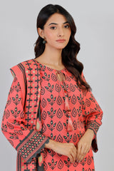 3 Piece Printed Karandi Suit With Karandi Dupatta | Winter | Al Karam