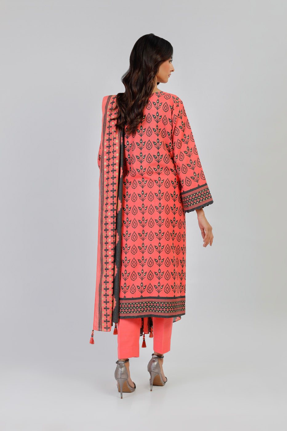 3 Piece Printed Karandi Suit With Karandi Dupatta | Winter | Al Karam