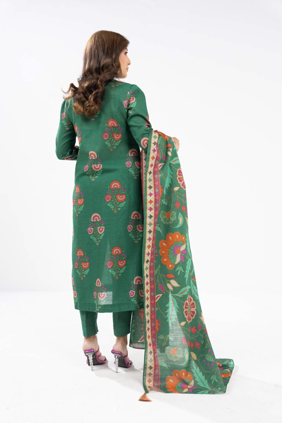 2 Piece Printed Khaddar Suit With Khaddar Dupatta | Winter | Al Karam