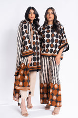 3 Piece Printed Khaddar Suit With Light Khaddar Dupatta | Winter | Al Karam