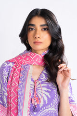 3 Piece Printed Khaddar Suit With Light Khaddar Dupatta | Winter | Al Karam