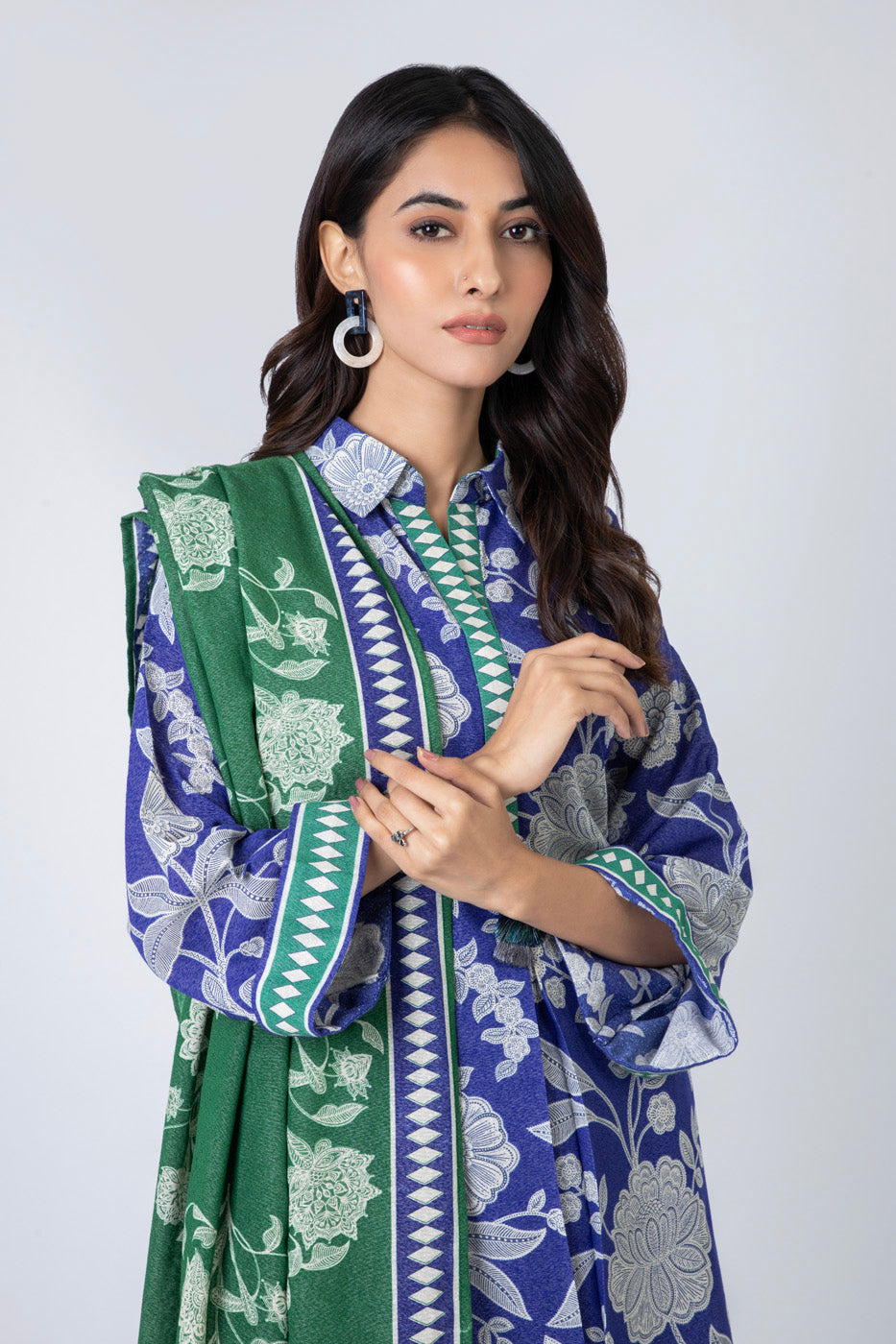 3 Piece Printed  Karandi Suit With  Karandi Dupatta | Winter | Al Karam