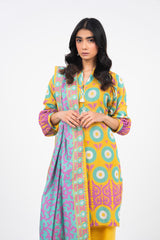 2 Piece Printed Khaddar Suit With Light Khaddar Dupatta | Winter | Al Karam