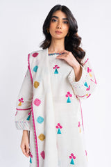 3 Piece Embroidered Khaddar Suit With Shawl | Winter | Al Karam