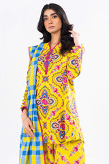 3 Piece Printed Khaddar Suit With Light Khaddar Dupatta | Winter | Al Karam