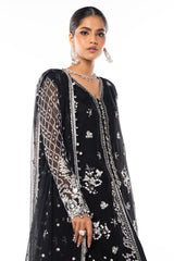 Four Piece Embroidered Chiffon Suit with Chiffon Dupatta | Heavy Formal | Al Karam