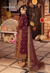 AJCD-09 EMBROIDERED TWISTED SILK 3 PCS | EMBROIDERED | Asim Jofa