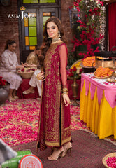 AJEM-23 EMBROIDERED ORGANZA 3 PCS |Asim Jofa