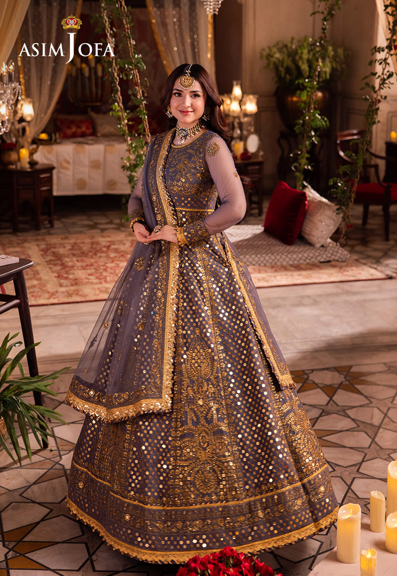 AJCR-10 EMBROIDERED NET 3 PCS | Vasl | Asim Jofa