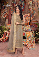 AJEM-17 EMBROIDERED ORGANZA 3 PCS |Asim Jofa