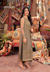 AJEM-17 EMBROIDERED ORGANZA 3 PCS |Asim Jofa