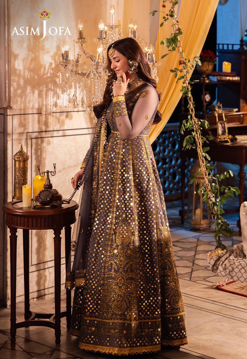 AJCR-10 EMBROIDERED NET 3 PCS | Vasl | Asim Jofa