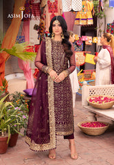 AJEM-24 EMBROIDERED ORGANZA 3 PCS |Asim Jofa