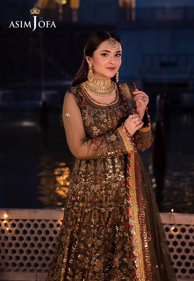 AJCR-09 EMBROIDERED NET 3 PCS | Vasl | Asim Jofa