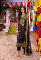 AJEM-04 EMBROIDERED NET 3 PCS |Asim Jofa