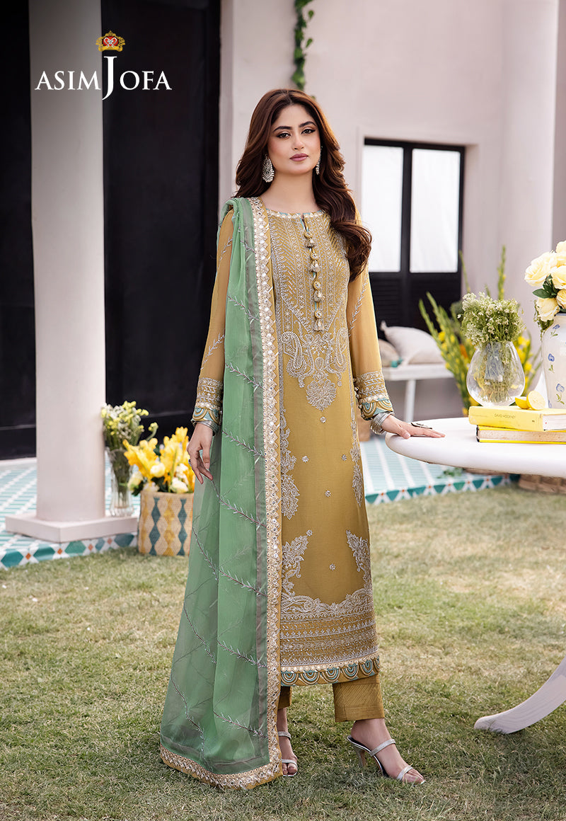 AJCF-16 EMBROIDERED CHIFFON 3 PCS | EMBROIDERED | Asim Jofa