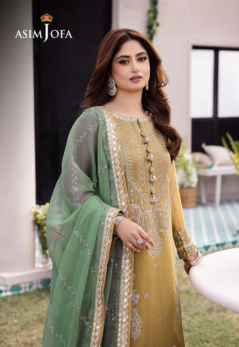 AJCF-16 EMBROIDERED CHIFFON 3 PCS | EMBROIDERED | Asim Jofa